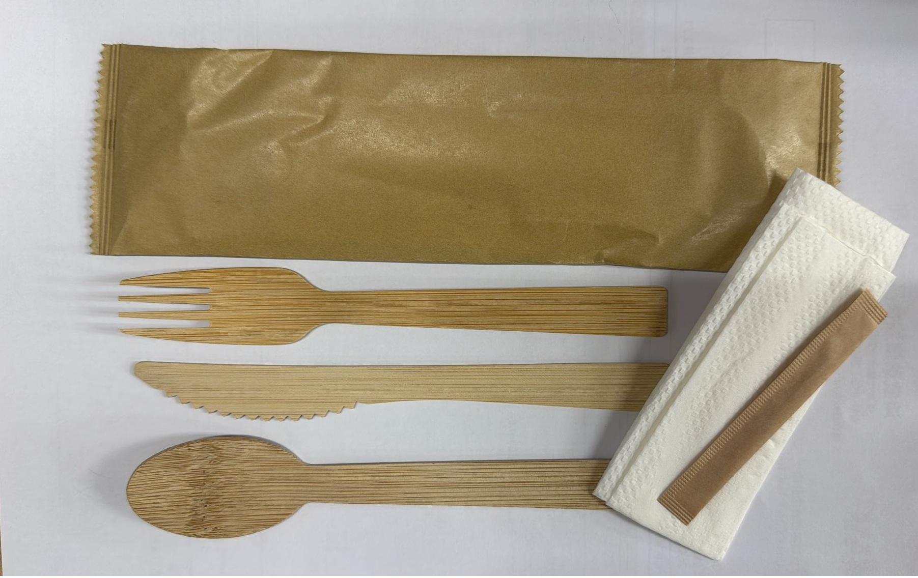 竹製西式餐具包(刀,西更.叉,紙巾,牙簽)