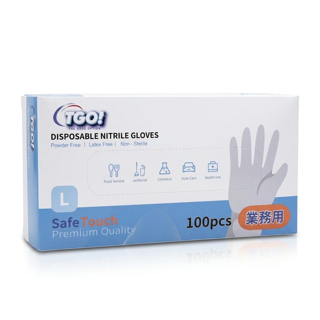 TGO 100's 優質藍色(丁晴)手套 - 大碼 - 新記高級食材