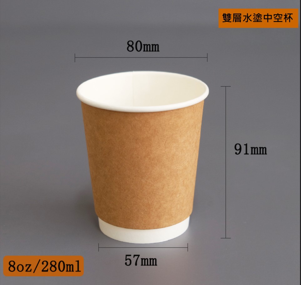 8oz 雙層水塗中空杯